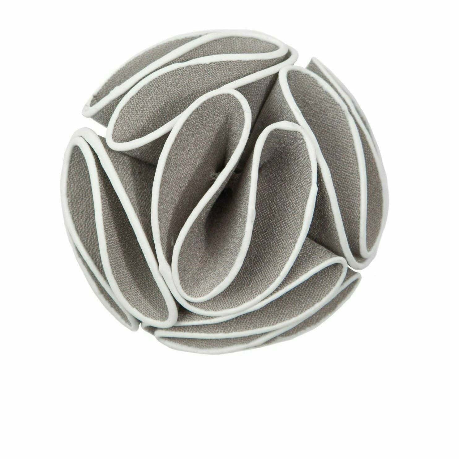 Trim Rose Flower Lapel Pin by Vittorio Vico (trim - rose - 3 - gray) for Independent Retail Stores by Dubal Brothers