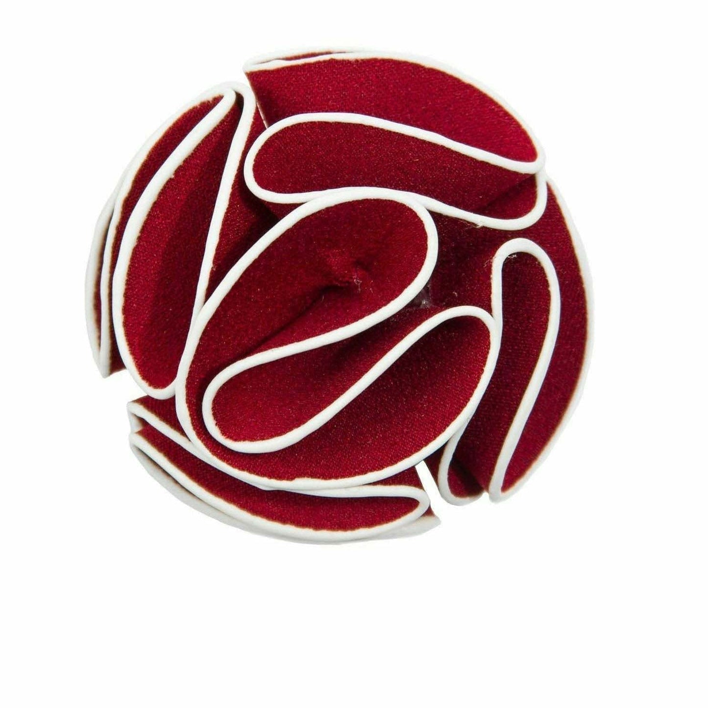 Trim Rose Flower Lapel Pin by Vittorio Vico (trim - rose - 5 - burgundy) for Independent Retail Stores by Dubal Brothers