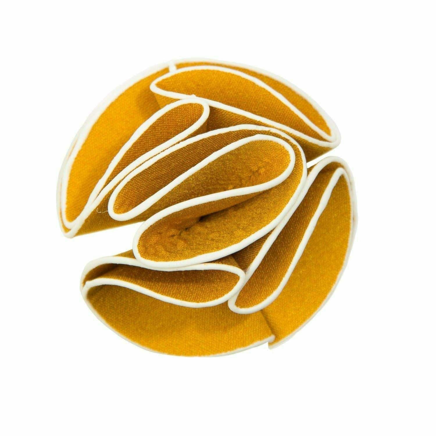 Trim Rose Flower Lapel Pin by Vittorio Vico (trim - rose - 7 - yellow) for Independent Retail Stores by Dubal Brothers