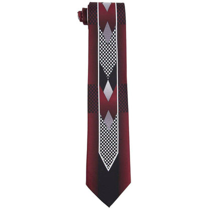 Tuxedo Design Necktie & Pocket Square by Vittorio Farina (NH_FOUNDERS_BURGUNDY) for Independent Retail Stores by Dubal Brothers