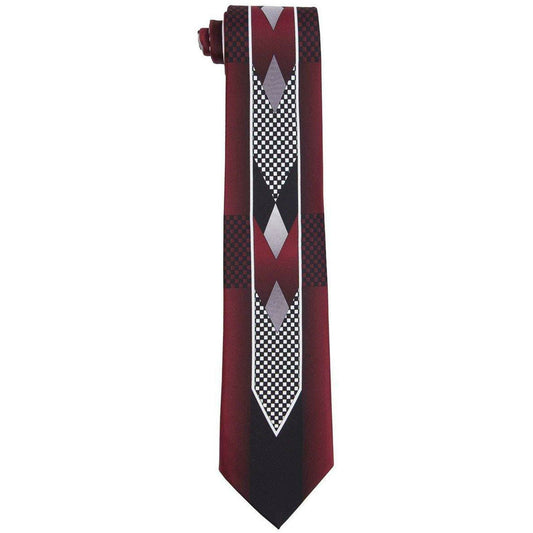 Tuxedo Design Necktie & Pocket Square by Vittorio Farina (NH_FOUNDERS_BURGUNDY) for Independent Retail Stores by Dubal Brothers