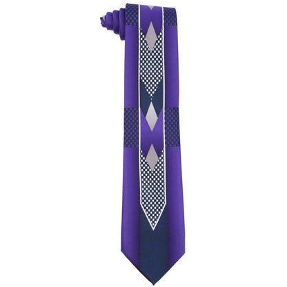 Tuxedo Design Necktie & Pocket Square by Vittorio Farina (NH_FOUNDERS_PURPLE) for Independent Retail Stores by Dubal Brothers