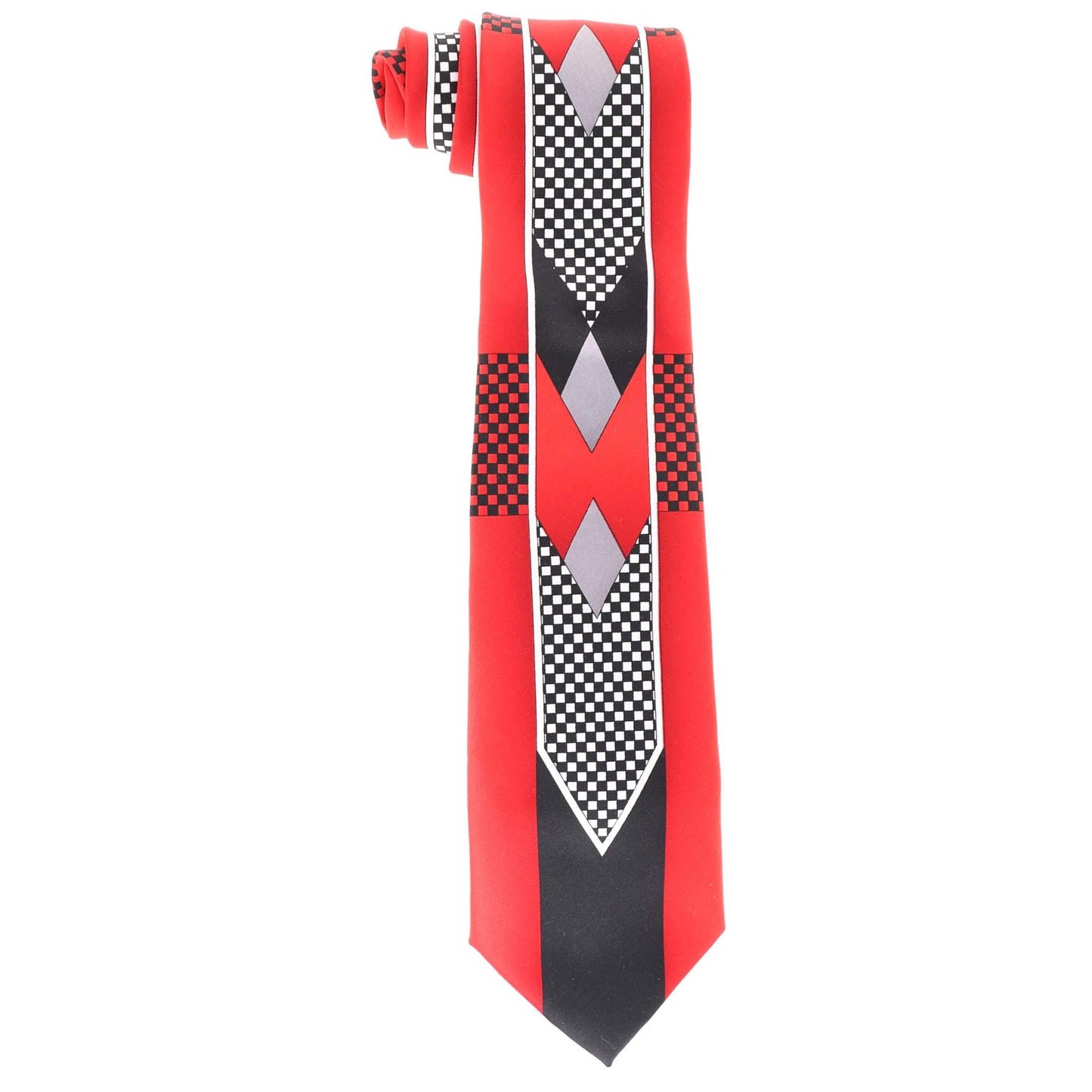 Tuxedo Design Necktie & Pocket Square by Vittorio Farina (NH_FOUNDERS_RED) for Independent Retail Stores by Dubal Brothers