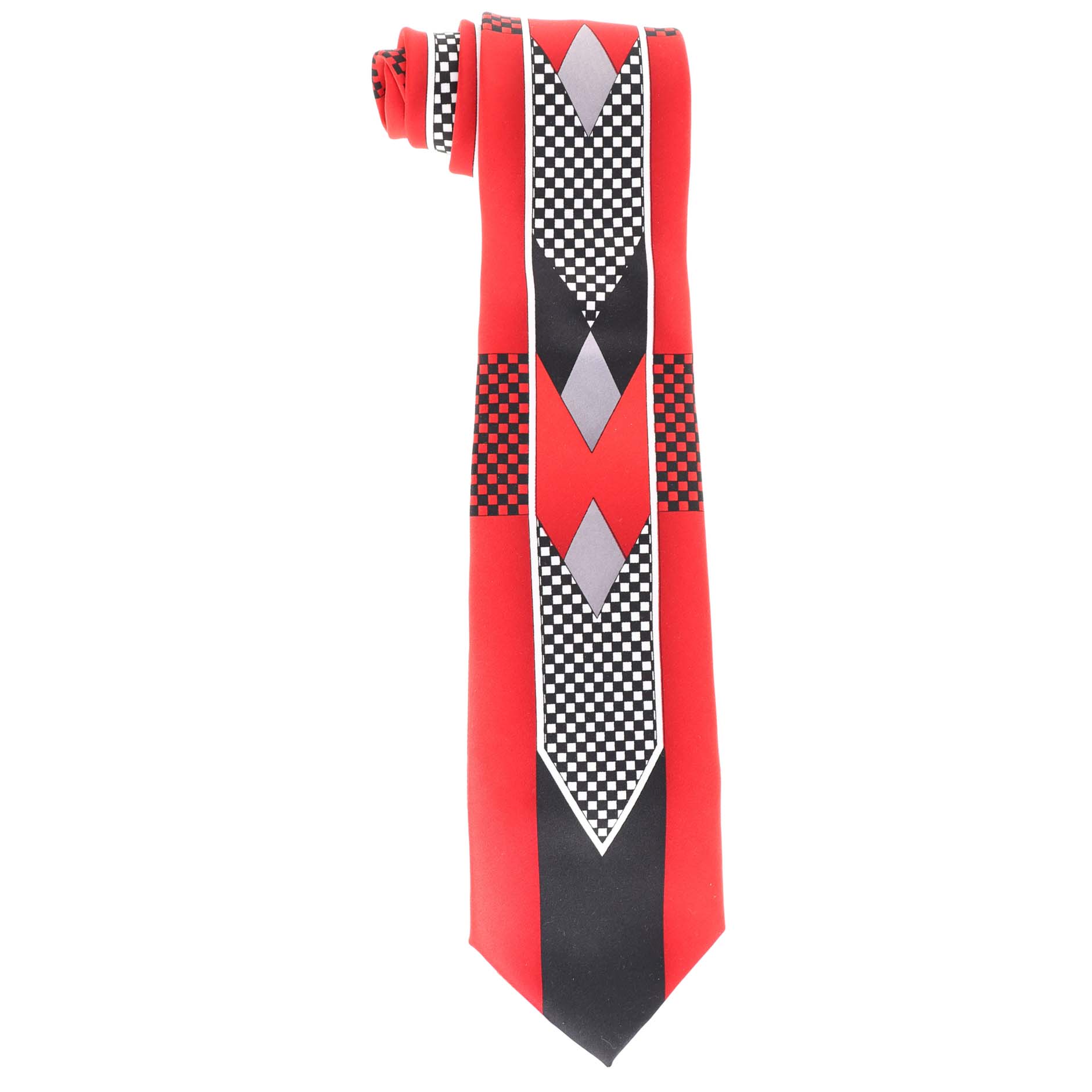 Tuxedo Design Necktie & Pocket Square by Vittorio Farina (NH_FOUNDERS_RED) for Independent Retail Stores by Dubal Brothers