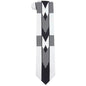 Tuxedo Design Necktie & Pocket Square by Vittorio Farina (NH_FOUNDERS_WHITE - BLACK) for Independent Retail Stores by Dubal Brothers