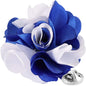 Two - Tone Flower Lapel Pin by Vittorio Vico (138 - royal - white) for Independent Retail Stores by Dubal Brothers