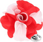 Two - Tone Flower Lapel Pin by Vittorio Vico (164 - red - white) for Independent Retail Stores by Dubal Brothers