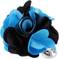 Two - Tone Flower Lapel Pin by Vittorio Vico (26 - turquoise - black) for Independent Retail Stores by Dubal Brothers