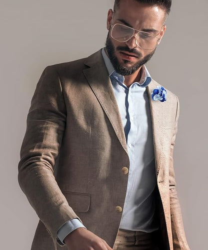 Two - Tone Flower Lapel Pin by Vittorio Vico (27 - sky - royal) for Independent Retail Stores by Dubal Brothers