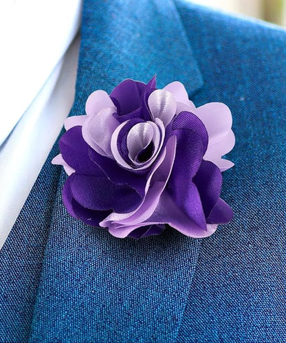 Two - Tone Flower Lapel Pin by Vittorio Vico (28 - purple - lavender) for Independent Retail Stores by Dubal Brothers