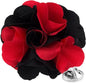 Two - Tone Flower Lapel Pin by Vittorio Vico (29 - red - black) for Independent Retail Stores by Dubal Brothers
