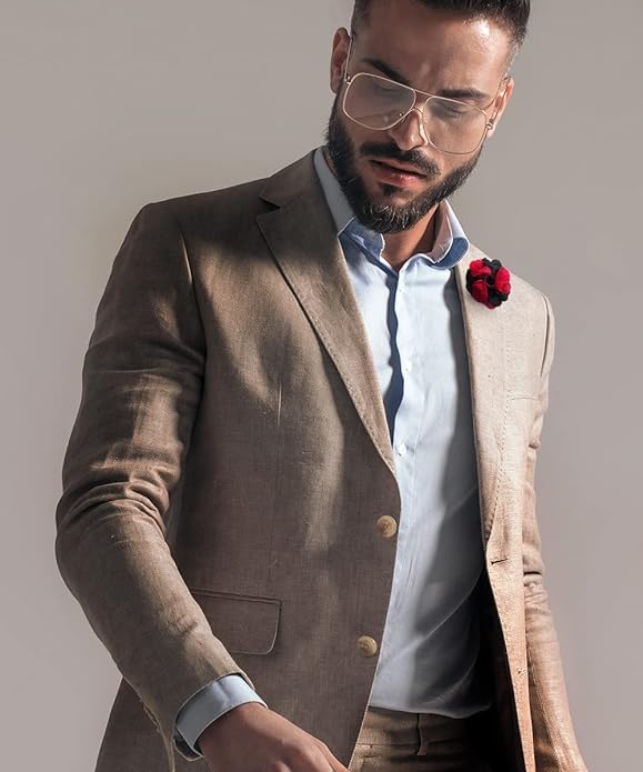 Two - Tone Flower Lapel Pin by Vittorio Vico (29 - red - black) for Independent Retail Stores by Dubal Brothers