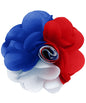 Two - Tone Flower Lapel Pin by Vittorio Vico (301 - red - royal - white) for Independent Retail Stores by Dubal Brothers