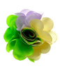 Two - Tone Flower Lapel Pin by Vittorio Vico (305 - lavender - lime - yellow) for Independent Retail Stores by Dubal Brothers
