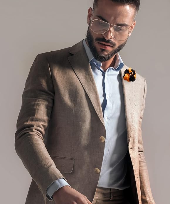 Two - Tone Flower Lapel Pin by Vittorio Vico (31 - orange - black) for Independent Retail Stores by Dubal Brothers