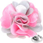 Two - Tone Flower Lapel Pin by Vittorio Vico (64 - pink - light - silver) for Independent Retail Stores by Dubal Brothers