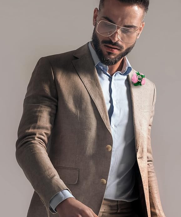 Two - Tone Flower Lapel Pin by Vittorio Vico (70 - pink - kelly) for Independent Retail Stores by Dubal Brothers