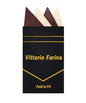 Two - Tone Four Point Pre - Folded Pocket Square by Vittorio Farina (PS - PREFOLD_BROWN - IVORY) for Independent Retail Stores by Dubal Brothers