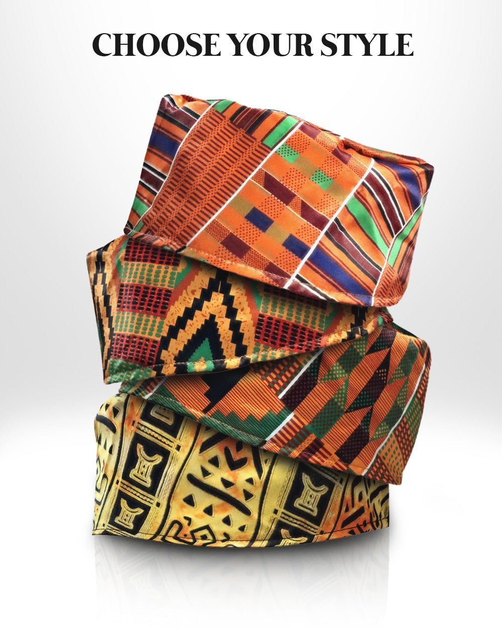 Vittorio Farina Kente Kufi Hat for Men and Women – African Kufi Hat Ideal for Cultural Attire, Outfit & Costume (HAT_Kufi_Kente 1) for Independent Retail Stores by Dubal Brothers