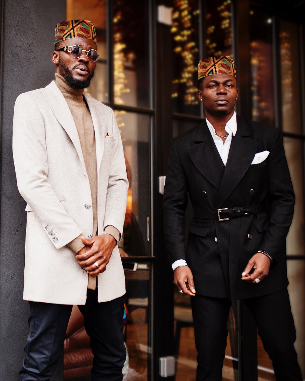 Vittorio Farina Kente Kufi Hat for Men and Women – African Kufi Hat Ideal for Cultural Attire, Outfit & Costume (HAT_Kufi_Kente 2) for Independent Retail Stores by Dubal Brothers