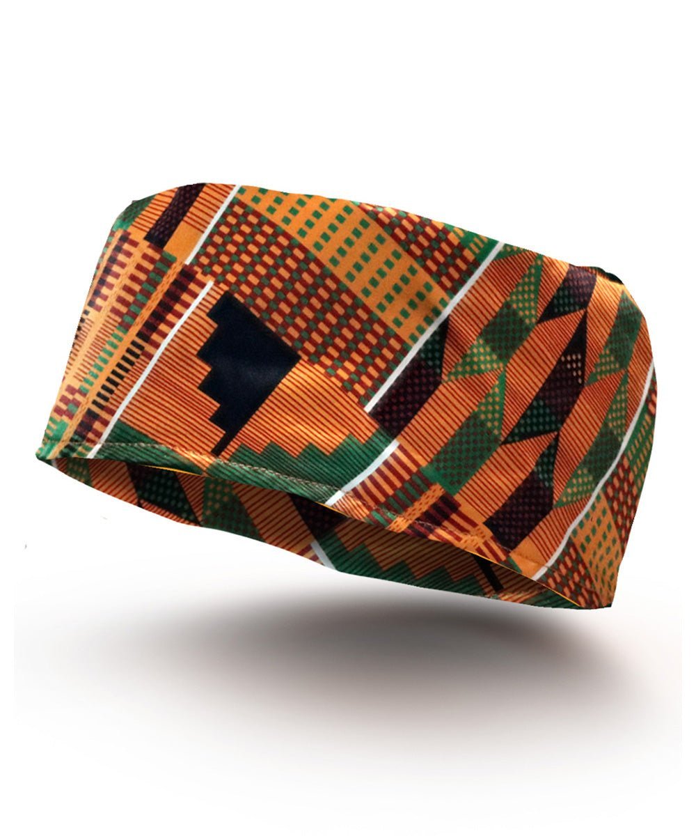 Vittorio Farina Kente Kufi Hat for Men and Women – African Kufi Hat Ideal for Cultural Attire, Outfit & Costume (HAT_Kufi_Kente 3) for Independent Retail Stores by Dubal Brothers
