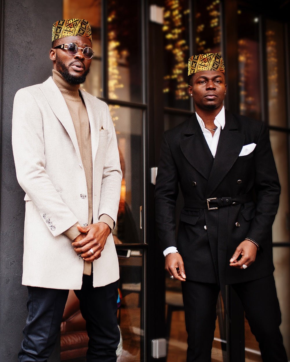 Vittorio Farina Kente Kufi Hat for Men and Women – African Kufi Hat Ideal for Cultural Attire, Outfit & Costume (HAT_Kufi_Kente 4) for Independent Retail Stores by Dubal Brothers