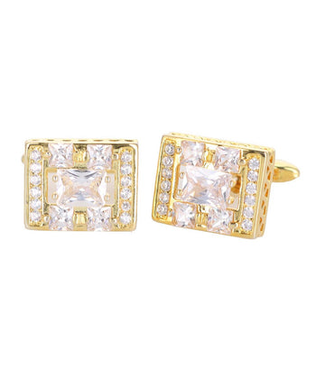 Wedding Themed Cufflinks in a Box with Gold Setting by Vittorio Vico (CL10XX) - CL 1000 - Wholesale Cufflinks by Dubal Brothers