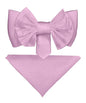 XL Solid Bow Tie & Pocket Square by Vittorio Farina (xl - solid - lavender) for Independent Retail Stores by Dubal Brothers