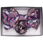 Vittorio Farina XL Bow Tie, Pocket Square & Flower Lapel Pin - XL2113 - Classy Cufflinks