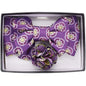 Vittorio Farina XL Bow Tie, Pocket Square & Flower Lapel Pin - XL2120 - Classy Cufflinks